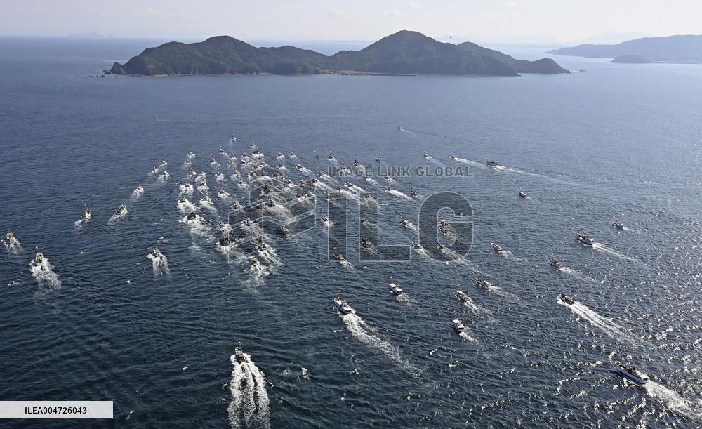 Maritime festival in southwestern Japan