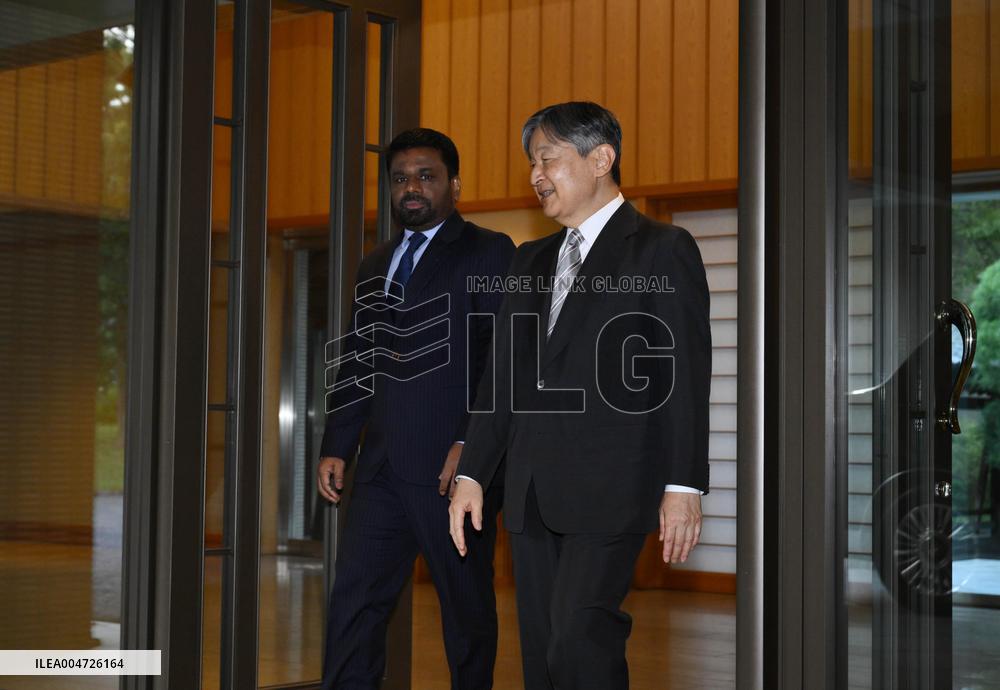 Emperor meets with Sri Lankan president