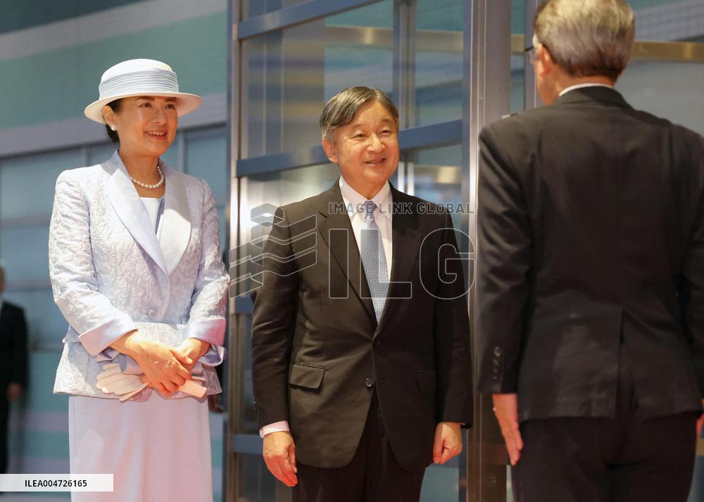 Japan emperor, empress in Shiga Pref.