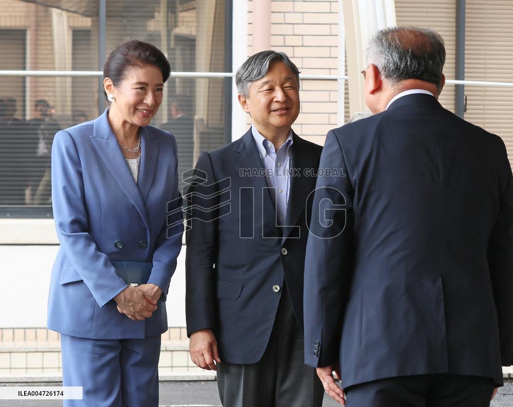 Japan emperor visits social welfare center in Shiga Pref.