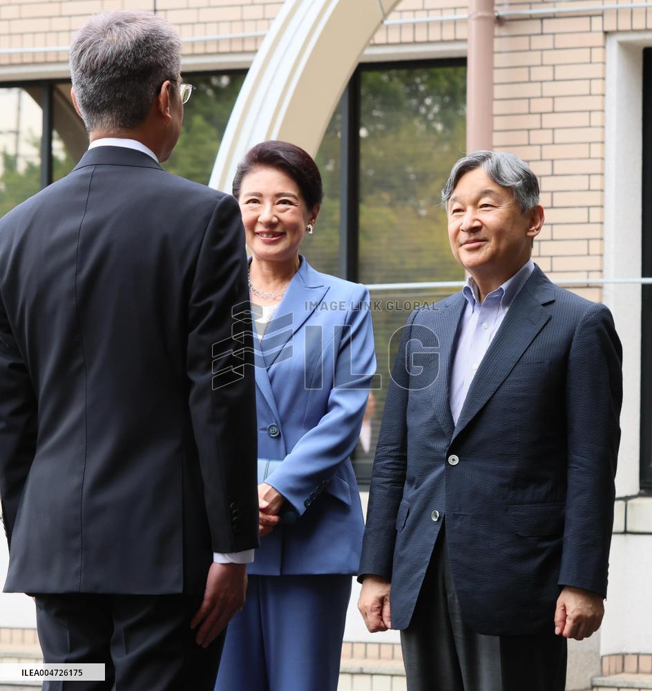 Japan emperor visits social welfare center in Shiga Pref.