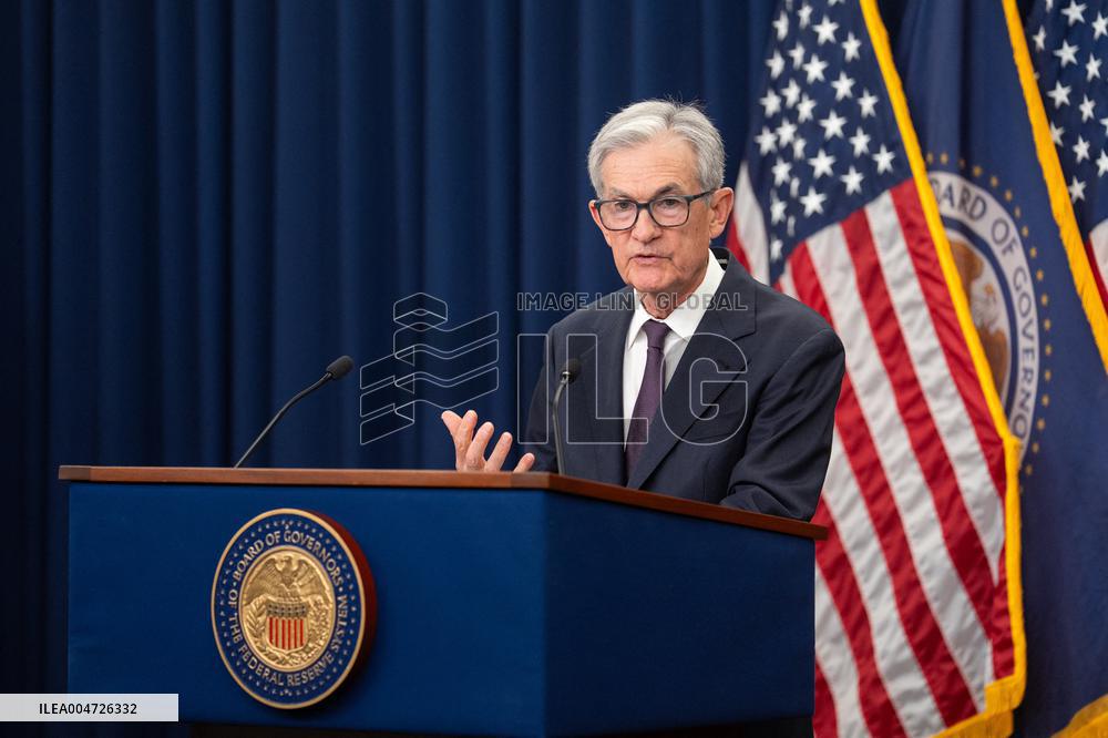 Chairman Of The Federal Reserve Jerome Powell Announces Interest Rate Cut