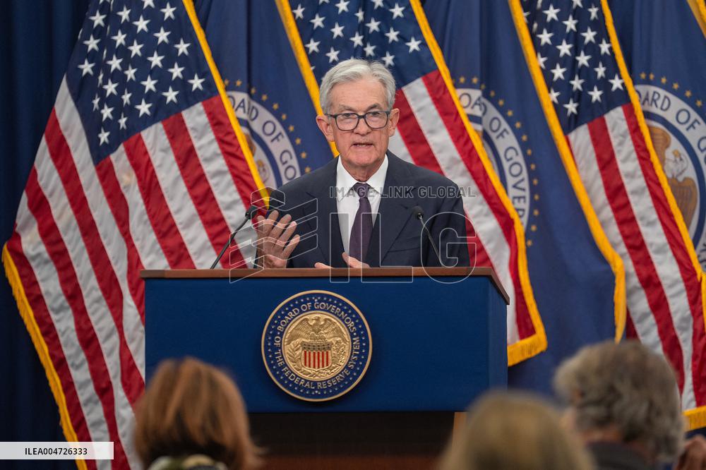 Chairman Of The Federal Reserve Jerome Powell Announces Interest Rate Cut