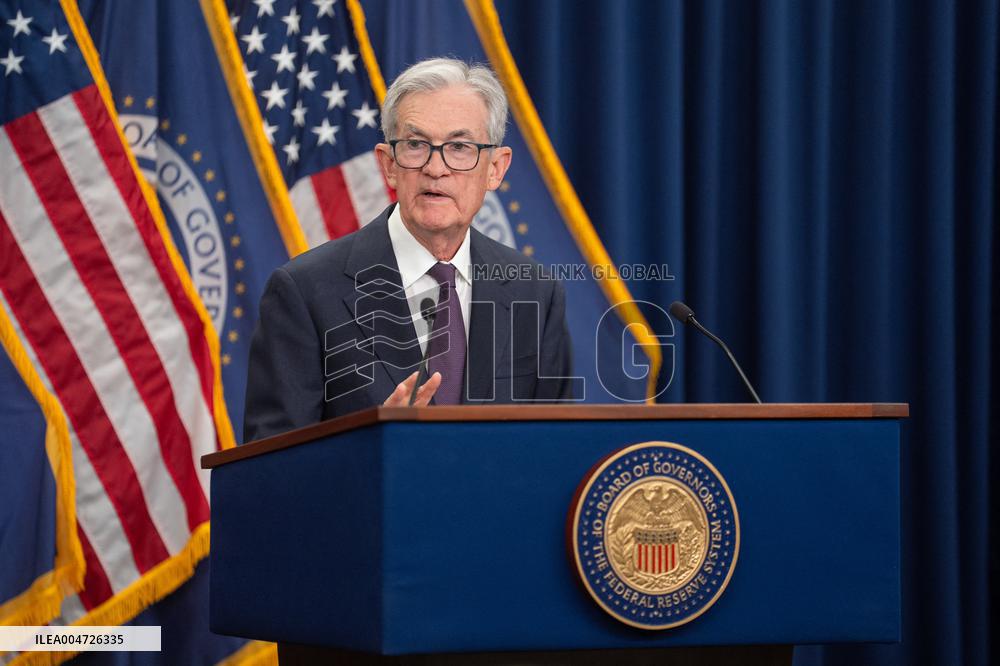 Chairman Of The Federal Reserve Jerome Powell Announces Interest Rate Cut