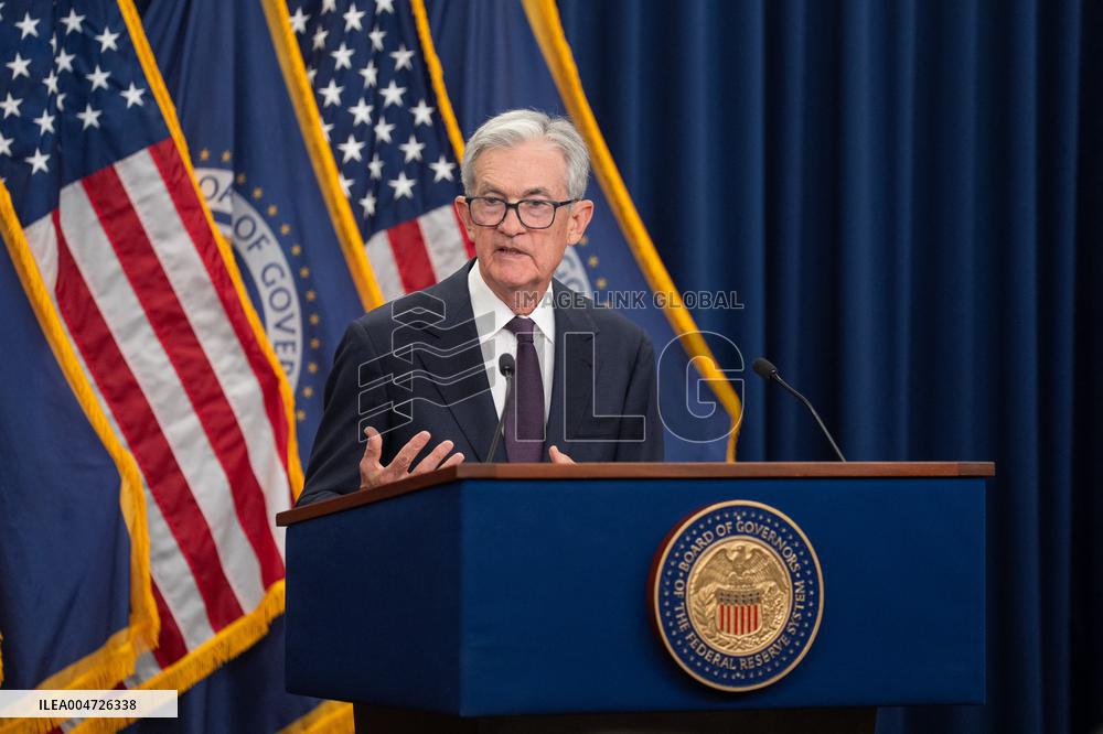 Chairman Of The Federal Reserve Jerome Powell Announces Interest Rate Cut