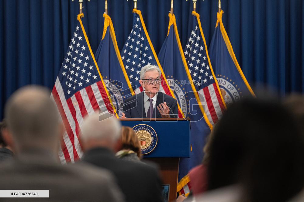 Chairman Of The Federal Reserve Jerome Powell Announces Interest Rate Cut