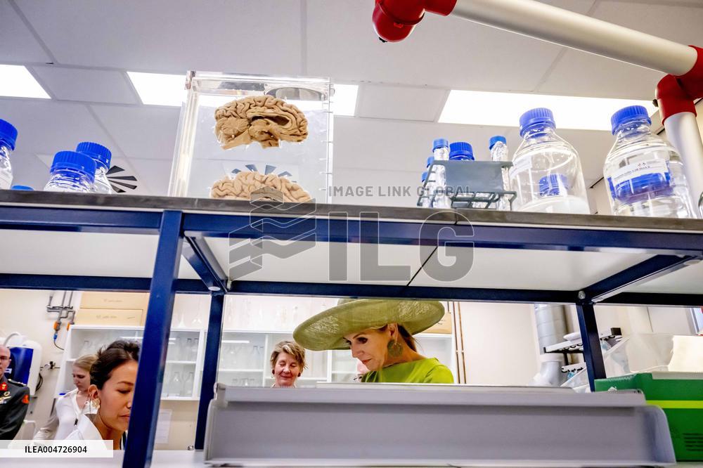 Queen Maxima Visits Netherlands Brain Bank - Amsterdam