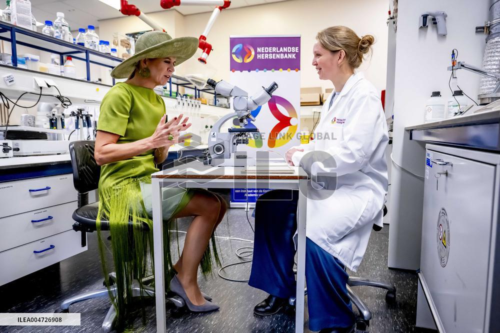 Queen Maxima Visits Netherlands Brain Bank - Amsterdam