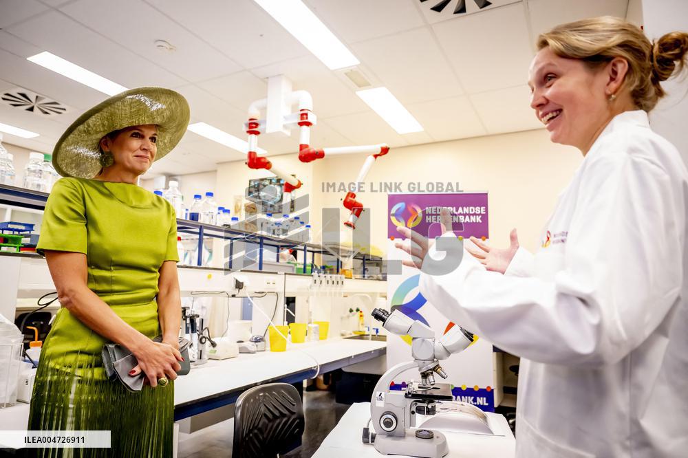 Queen Maxima Visits Netherlands Brain Bank - Amsterdam