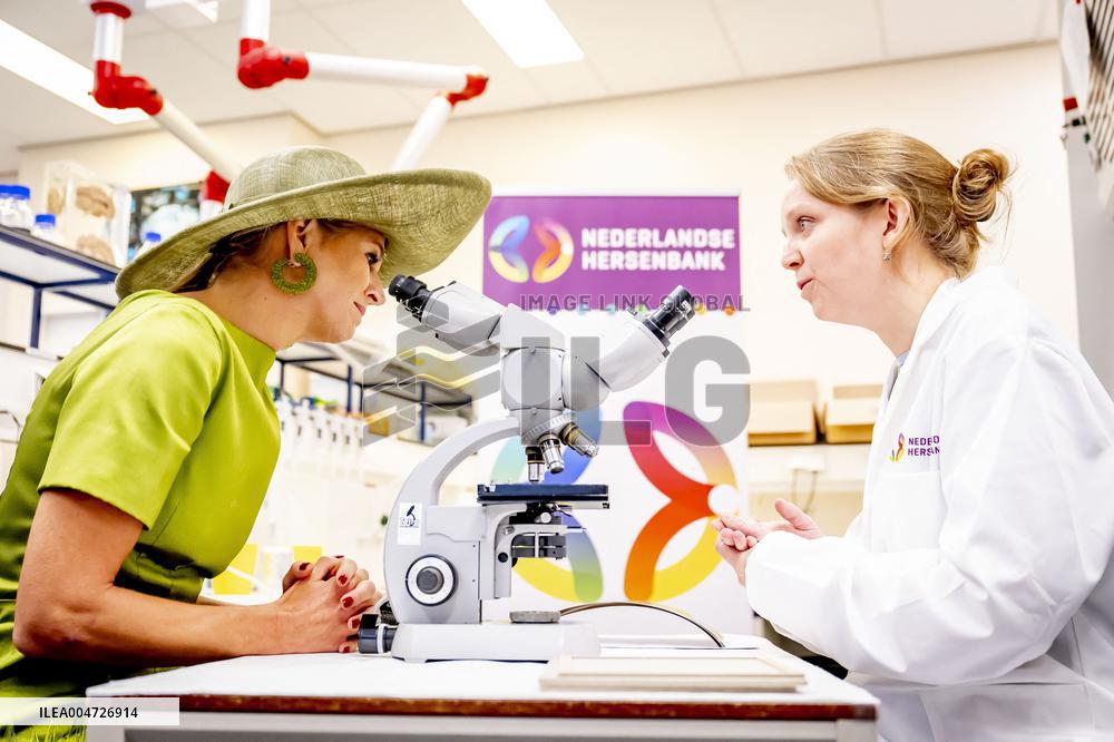 Queen Maxima Visits Netherlands Brain Bank - Amsterdam