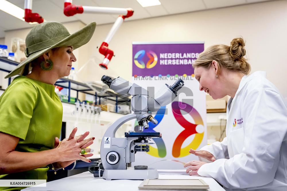 Queen Maxima Visits Netherlands Brain Bank - Amsterdam