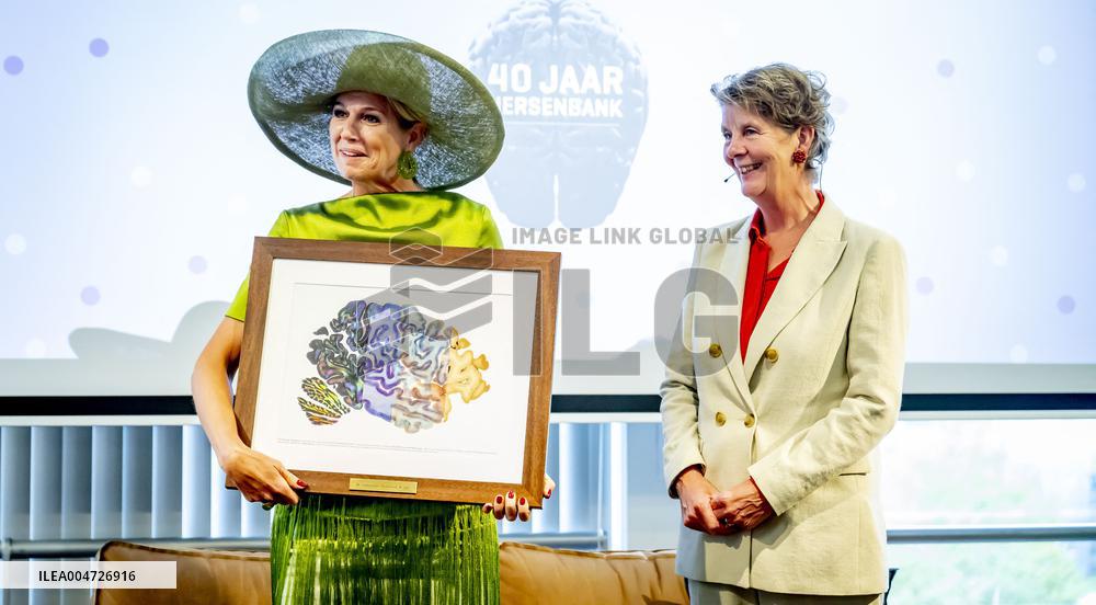 Queen Maxima Visits Netherlands Brain Bank - Amsterdam