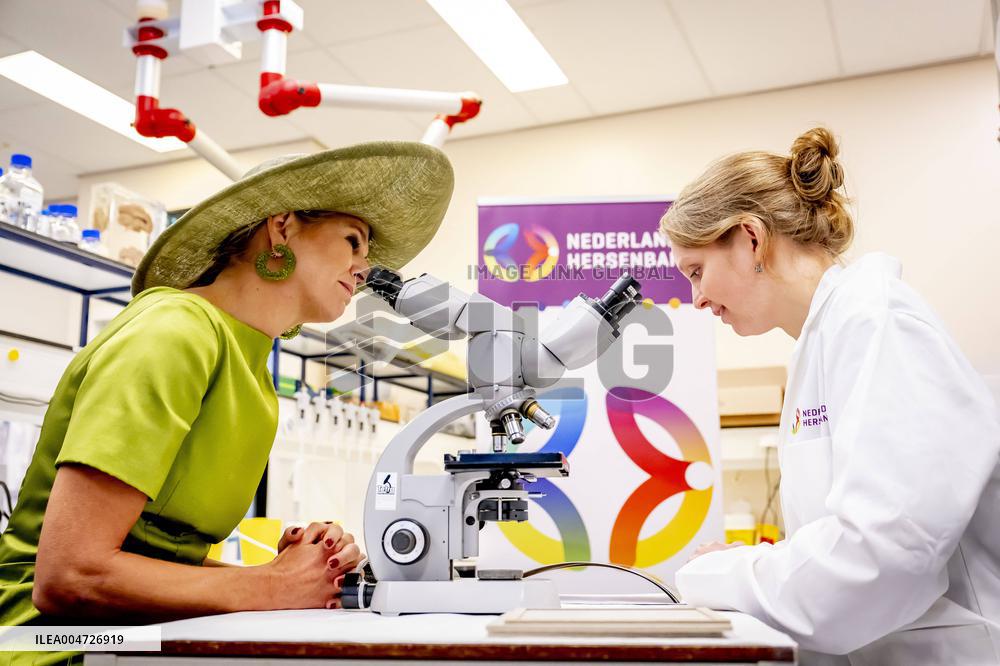 Queen Maxima Visits Netherlands Brain Bank - Amsterdam