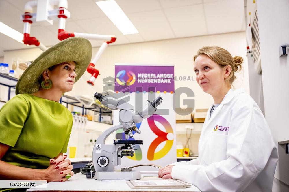 Queen Maxima Visits Netherlands Brain Bank - Amsterdam