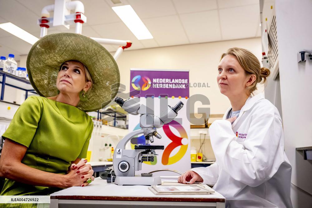 Queen Maxima Visits Netherlands Brain Bank - Amsterdam