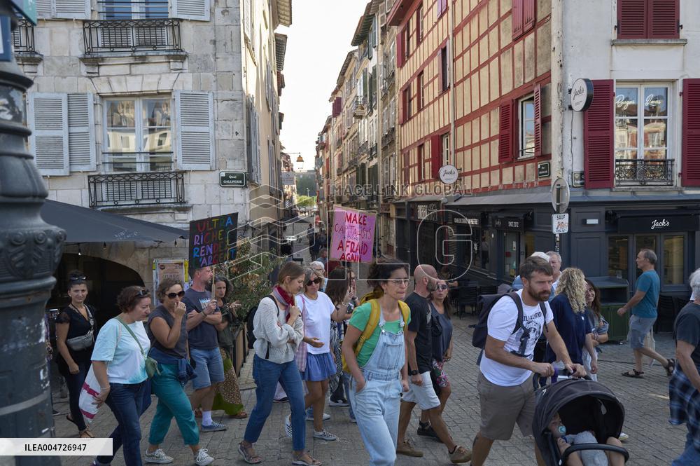 Demonstration Against France's National Budget - Bayonne