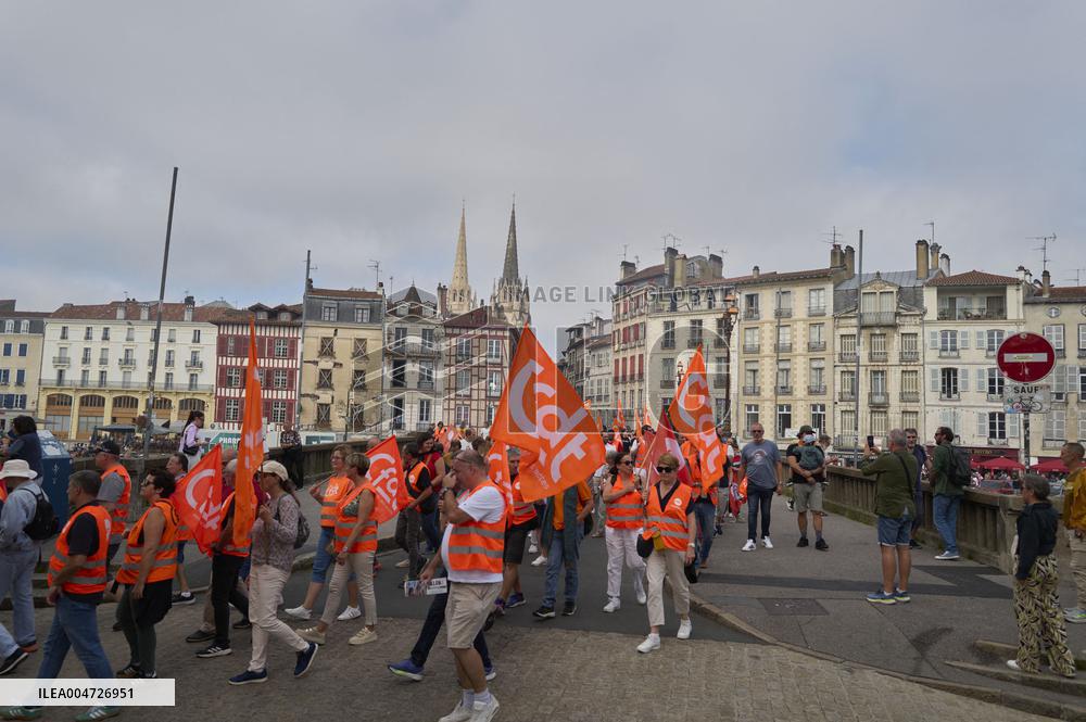 Demonstration Against France's National Budget - Bayonne