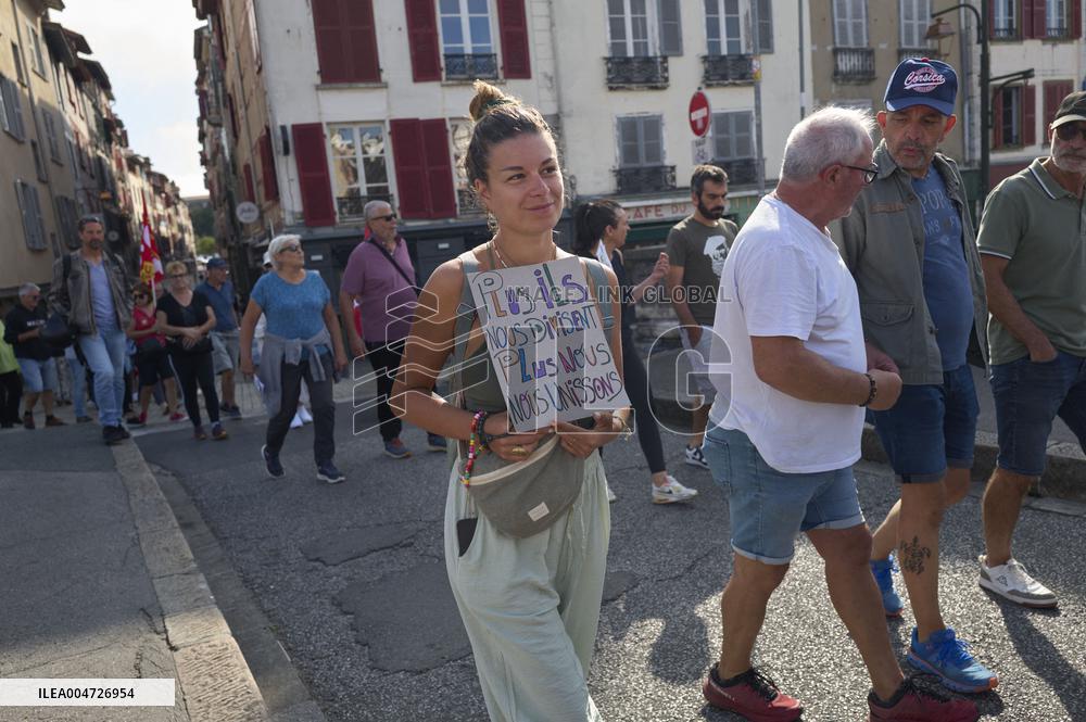 Demonstration Against France's National Budget - Bayonne