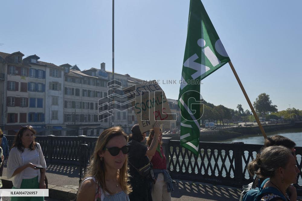 Demonstration Against France's National Budget - Bayonne