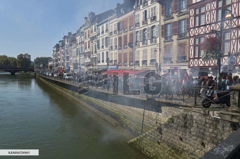Demonstration Against France's National Budget - Bayonne