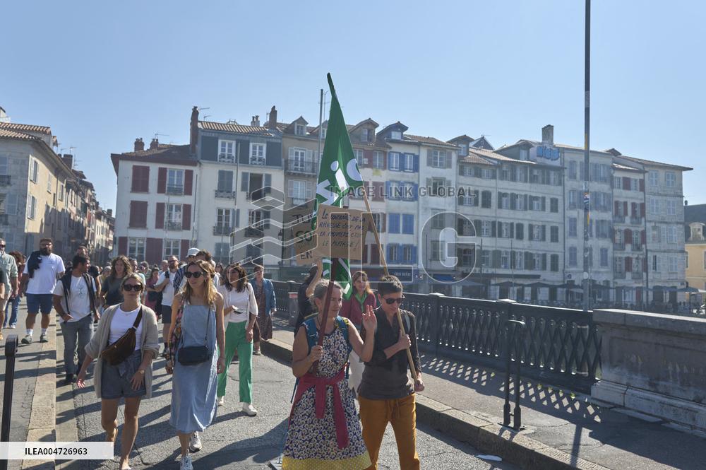 Demonstration Against France's National Budget - Bayonne