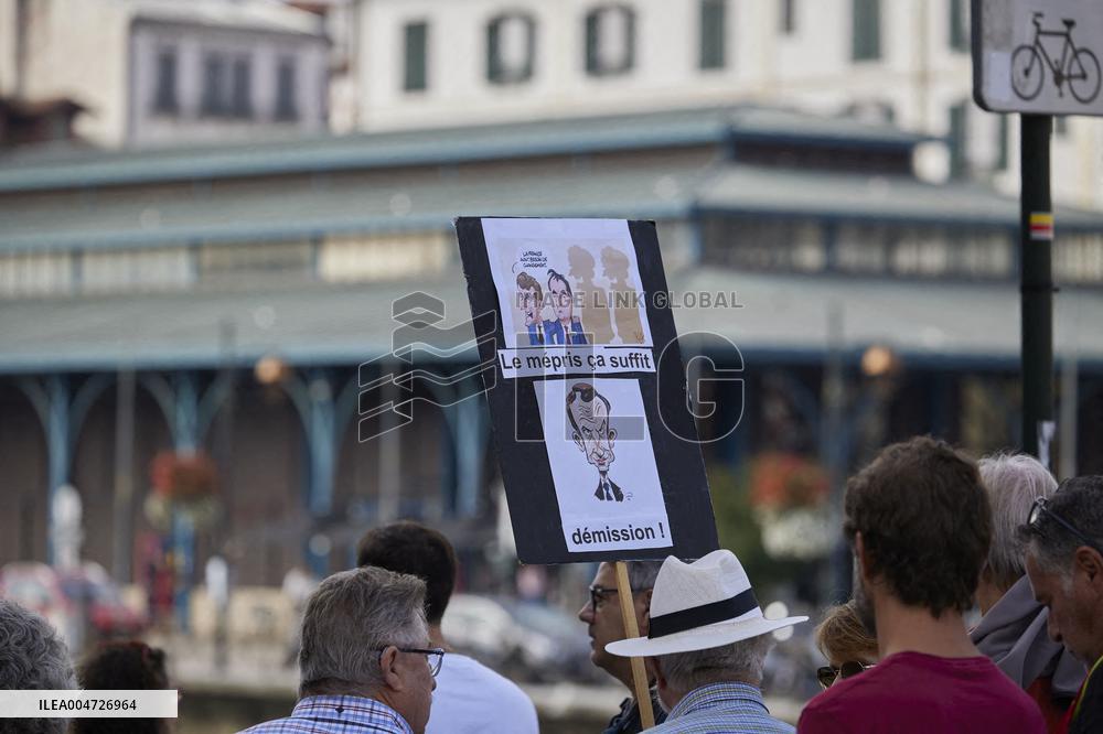 Demonstration Against France's National Budget - Bayonne