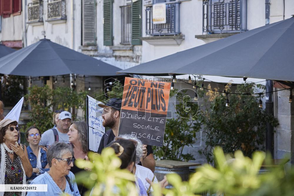 Demonstration Against France's National Budget - Bayonne