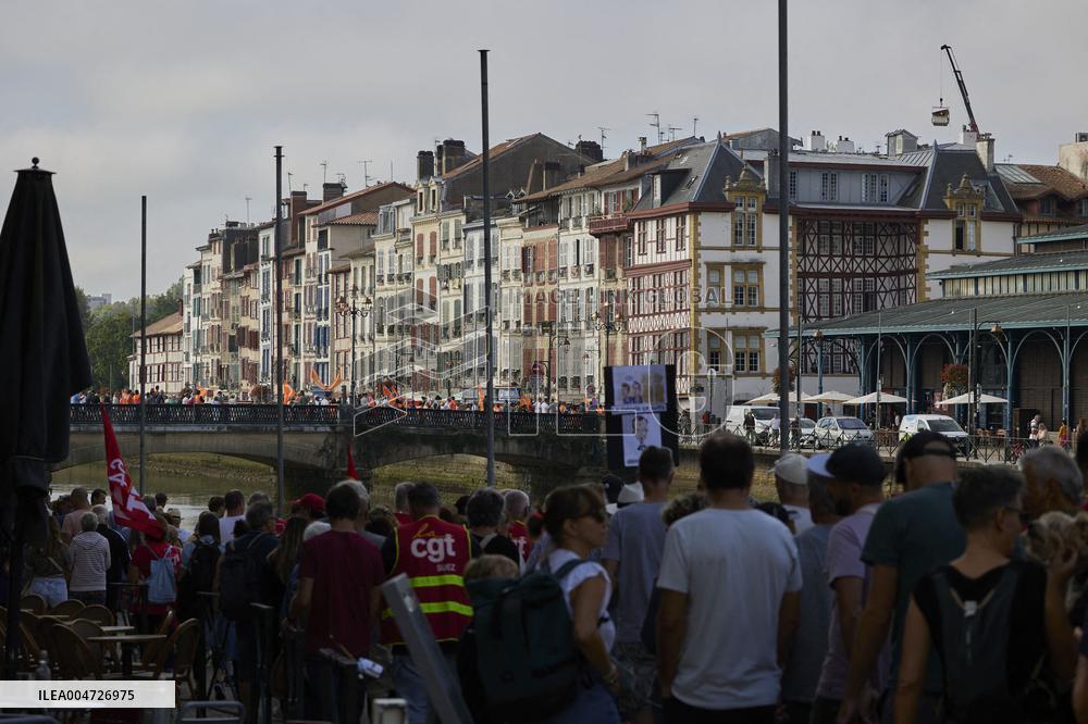 Demonstration Against France's National Budget - Bayonne