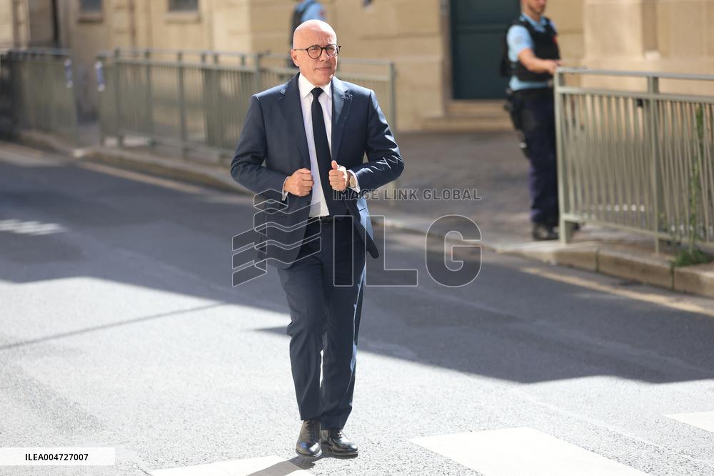 PM Lecornu Meets With Eric Ciotti - Paris