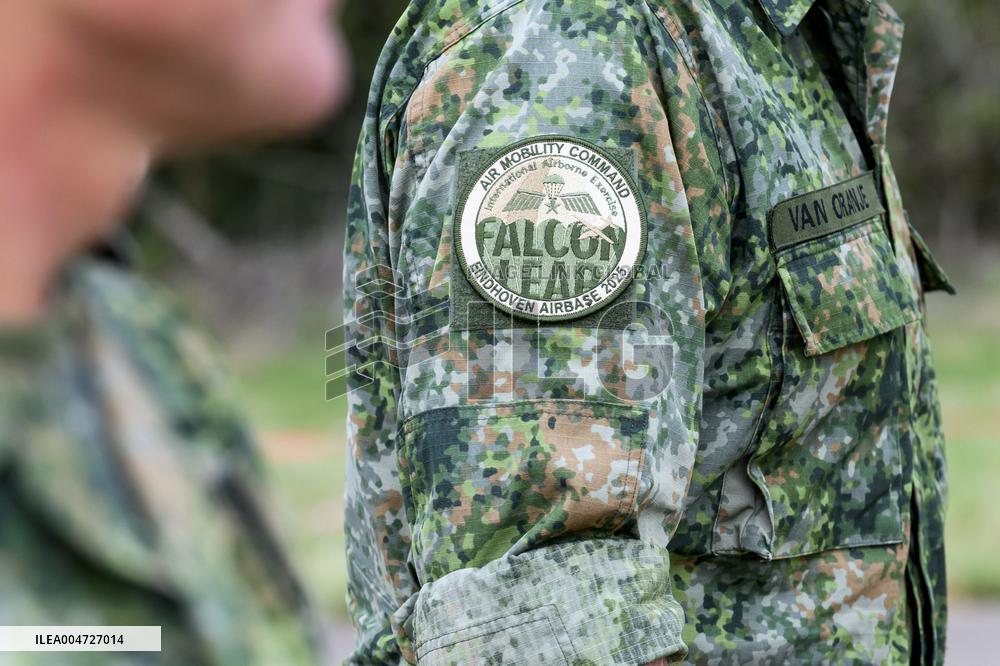 King Willem-Alexander At Falcon Leap Exercise - Eindhoven