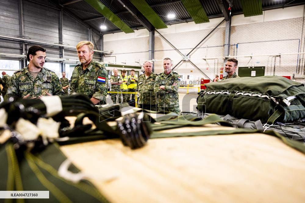 King Willem-Alexander At Falcon Leap Exercise - Eindhoven