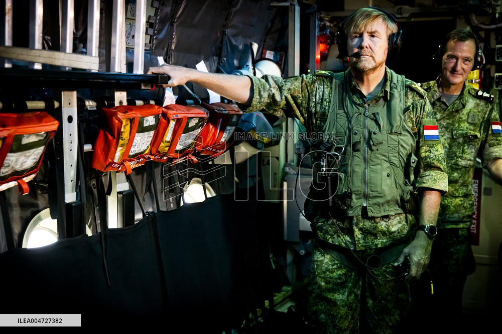 King Willem-Alexander At Falcon Leap Exercise - Eindhoven