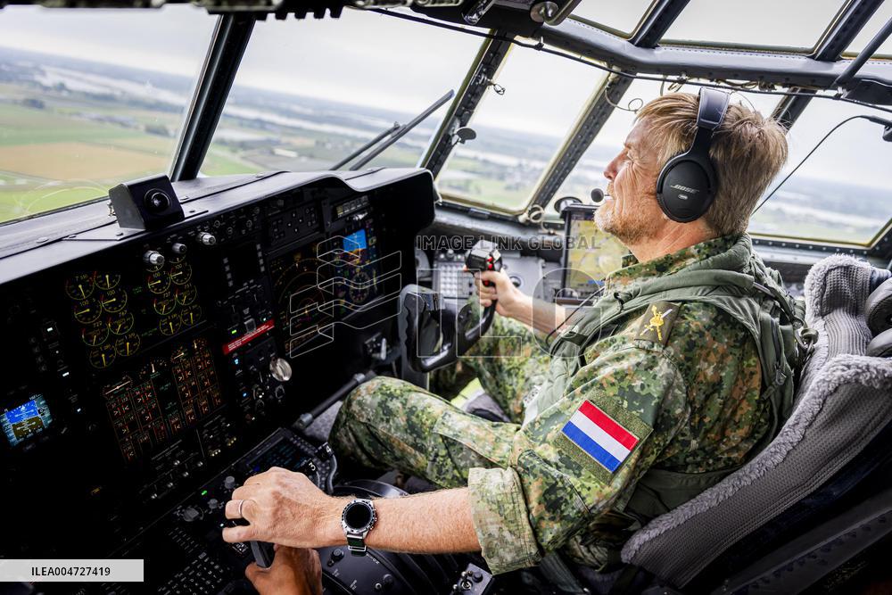 King Willem-Alexander At Falcon Leap Exercise - Eindhoven