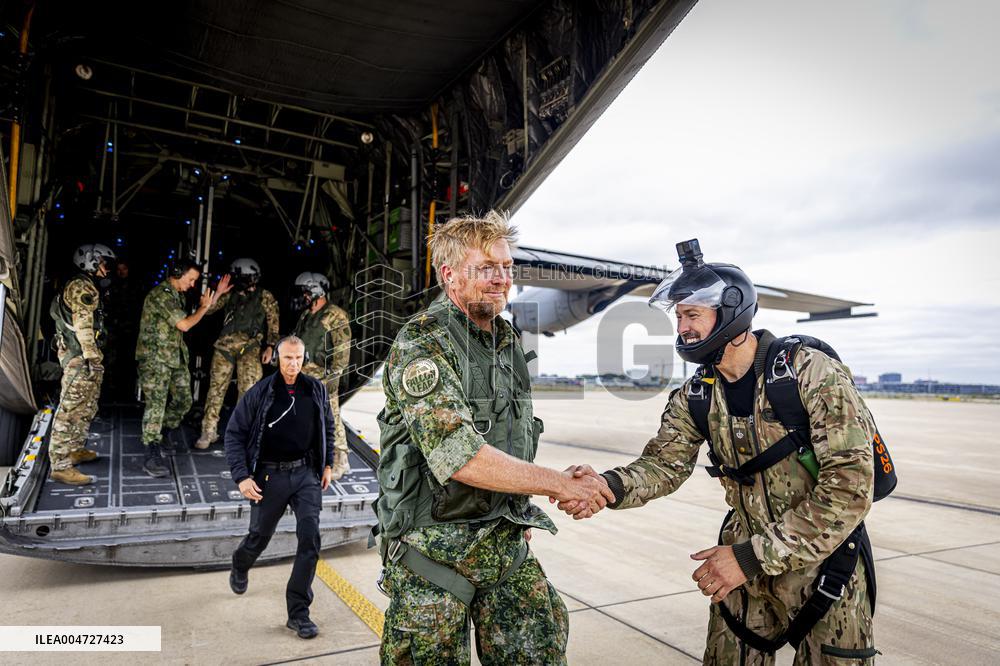 King Willem-Alexander At Falcon Leap Exercise - Eindhoven