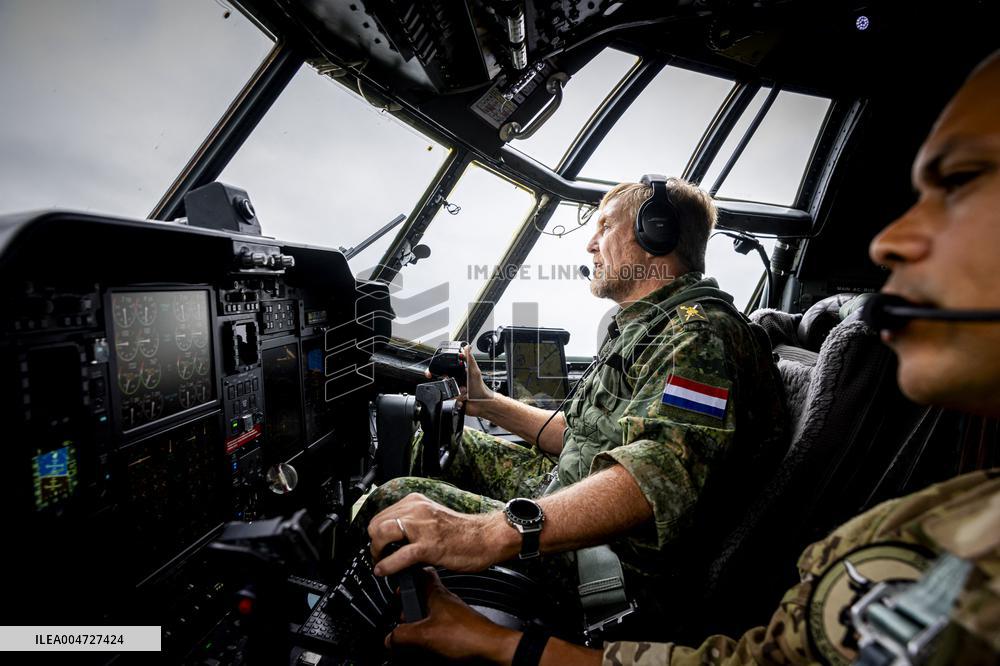 King Willem-Alexander At Falcon Leap Exercise - Eindhoven