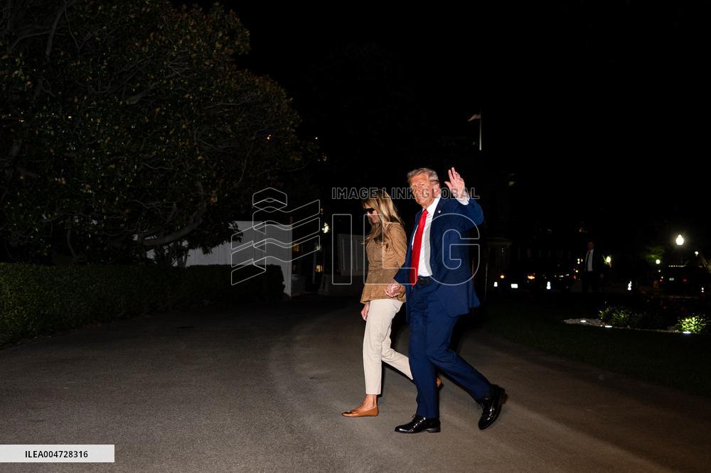 President Trump Returns to the White Hosue