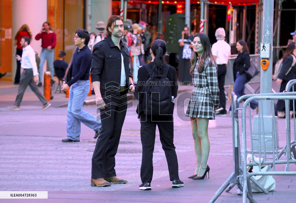 Miranda Cosgrove and Pierson Fode out in Times Square - New York