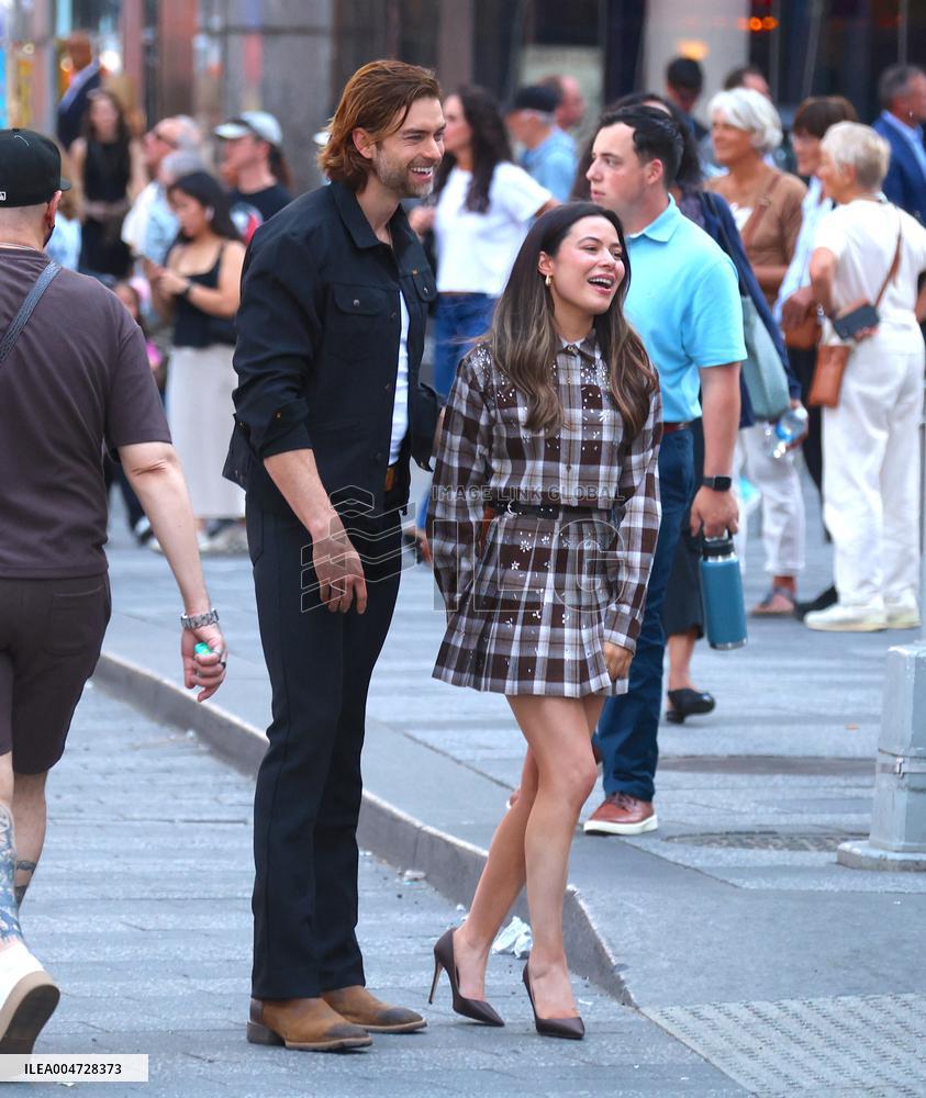 Miranda Cosgrove and Pierson Fode out in Times Square - New York