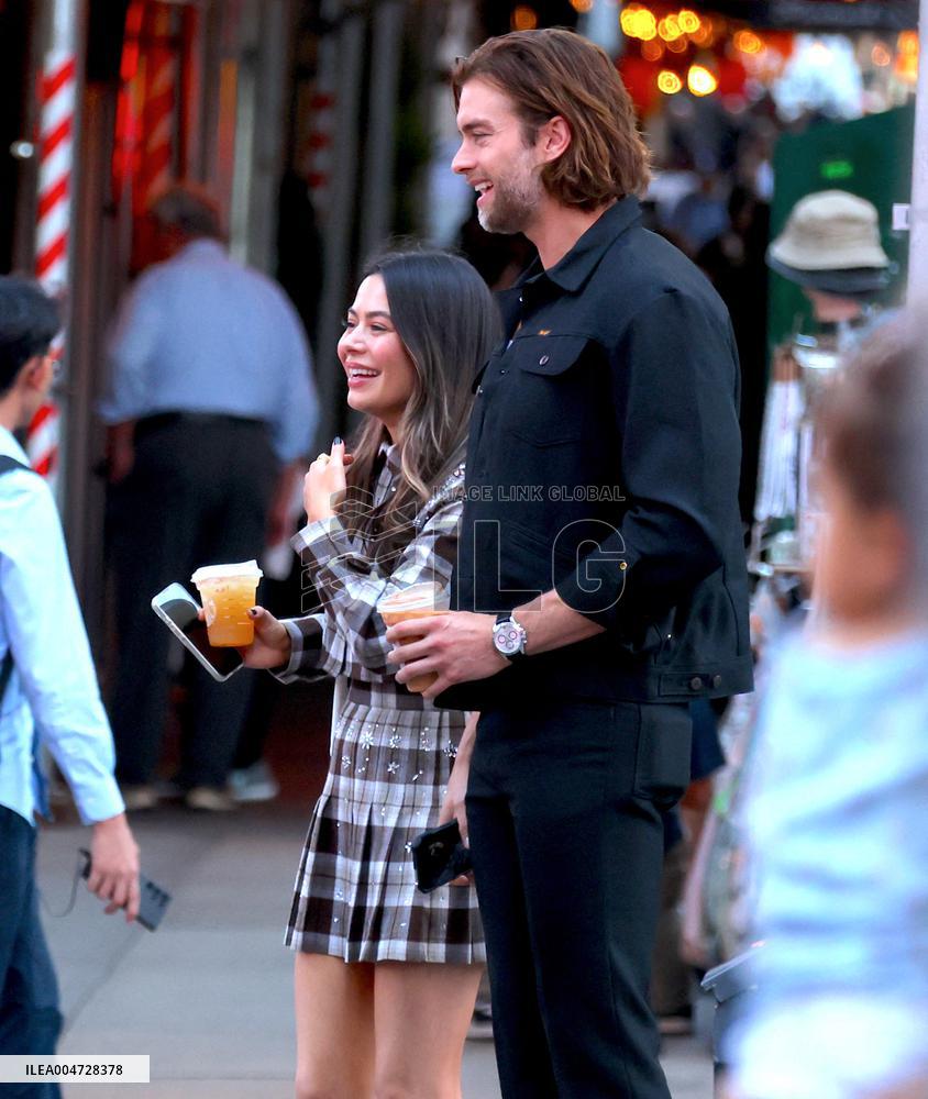 Miranda Cosgrove and Pierson Fode out in Times Square - New York
