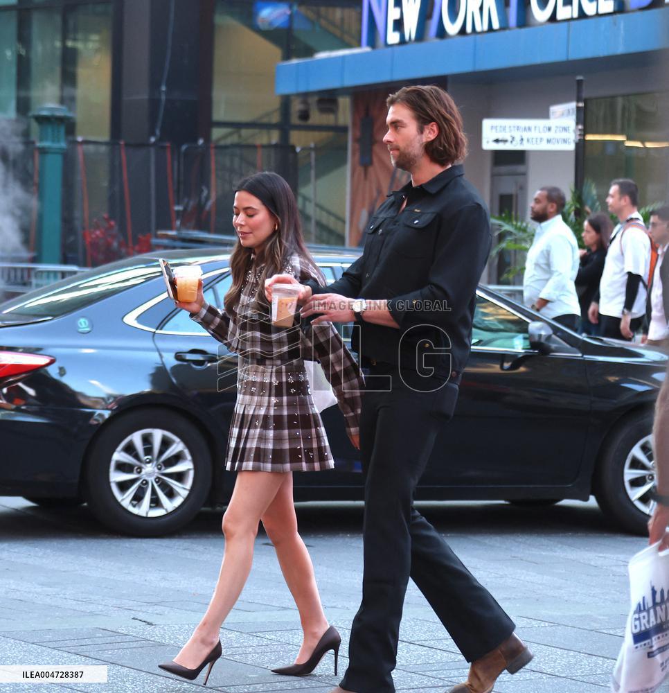 Miranda Cosgrove and Pierson Fode out in Times Square - New York