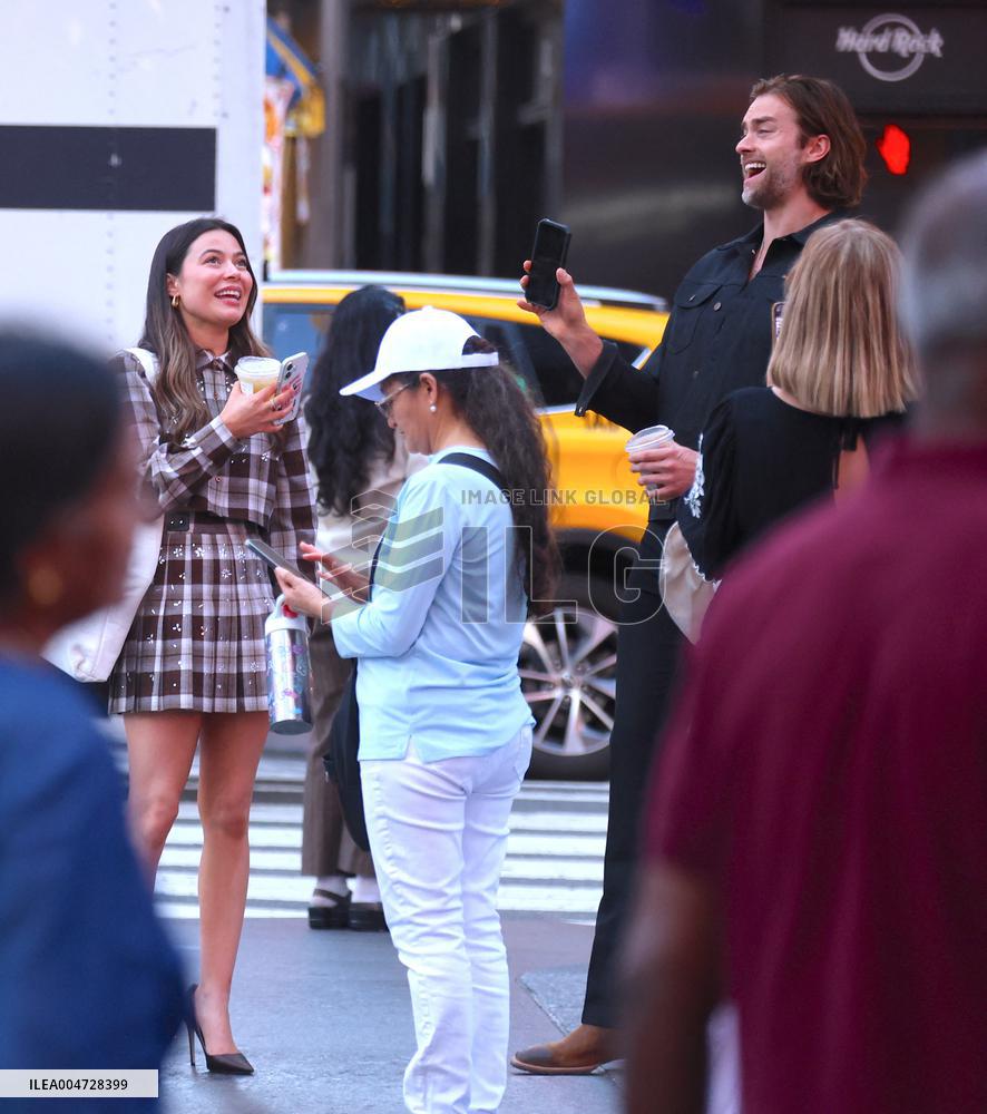 Miranda Cosgrove and Pierson Fode out in Times Square - New York