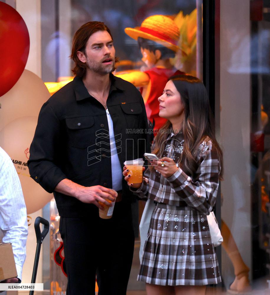 Miranda Cosgrove and Pierson Fode out in Times Square - New York