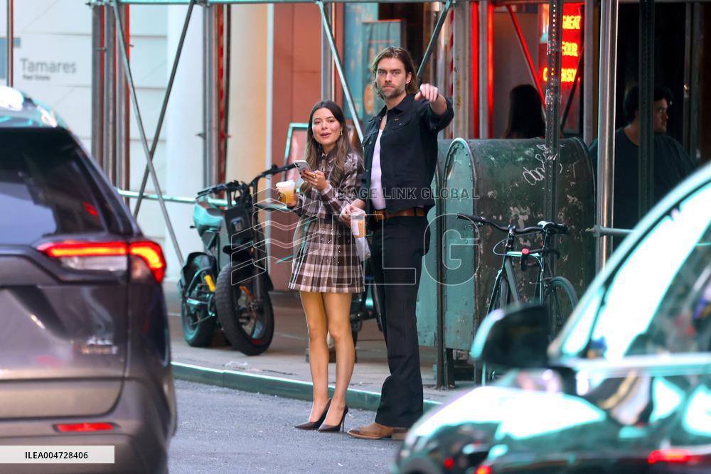 Miranda Cosgrove and Pierson Fode out in Times Square - New York