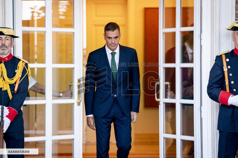 Pedro Sanchez Receives Friedrich Merz - Madrid