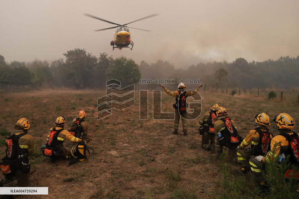 Forest Fire In Panton - Spain