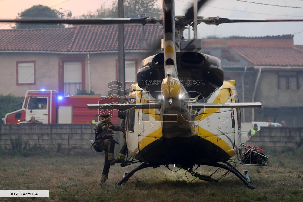 Forest Fire In Panton - Spain
