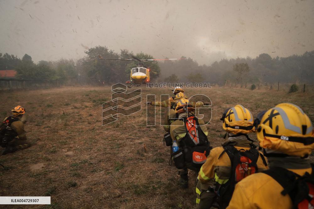 Forest Fire In Panton - Spain