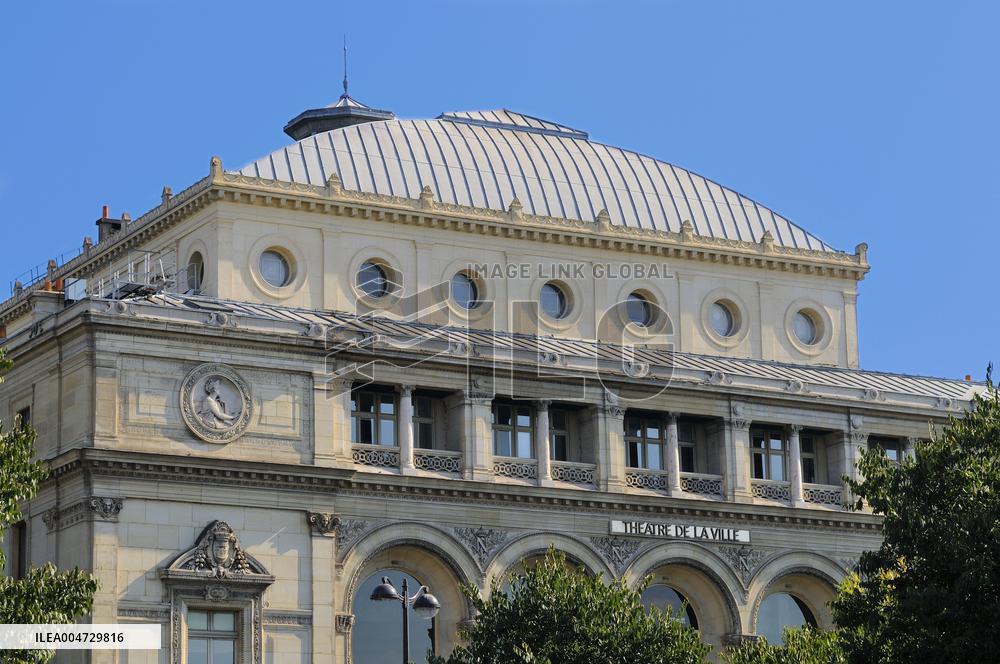 FRANCE, PARIS (75) 4TH ARRONDISSEMENT, THEATRE DE LA VILLE OR SARAH BERNHARDT THEATER LOCATED ON PLACE DU CHATELET