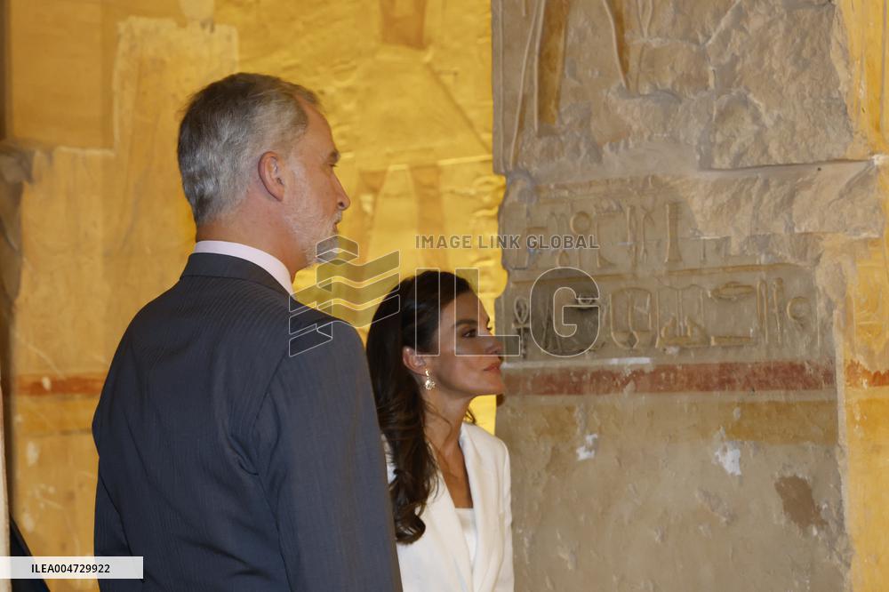 Spanish Royal Couple Visits Mortuary Temple Of Hatshepsut - Egypt