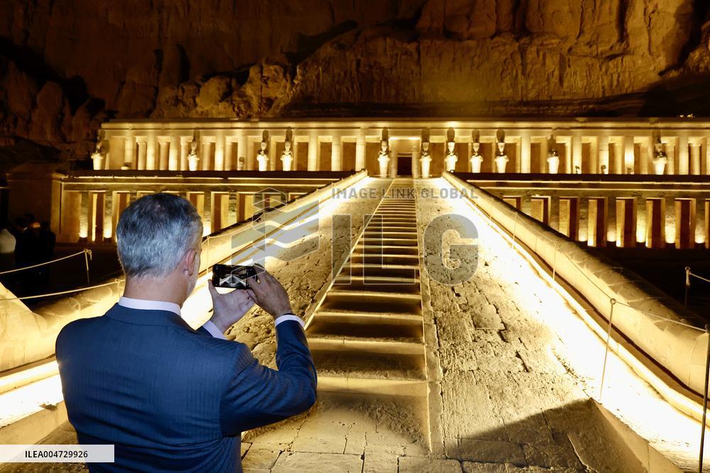 Spanish Royal Couple Visits Mortuary Temple Of Hatshepsut - Egypt